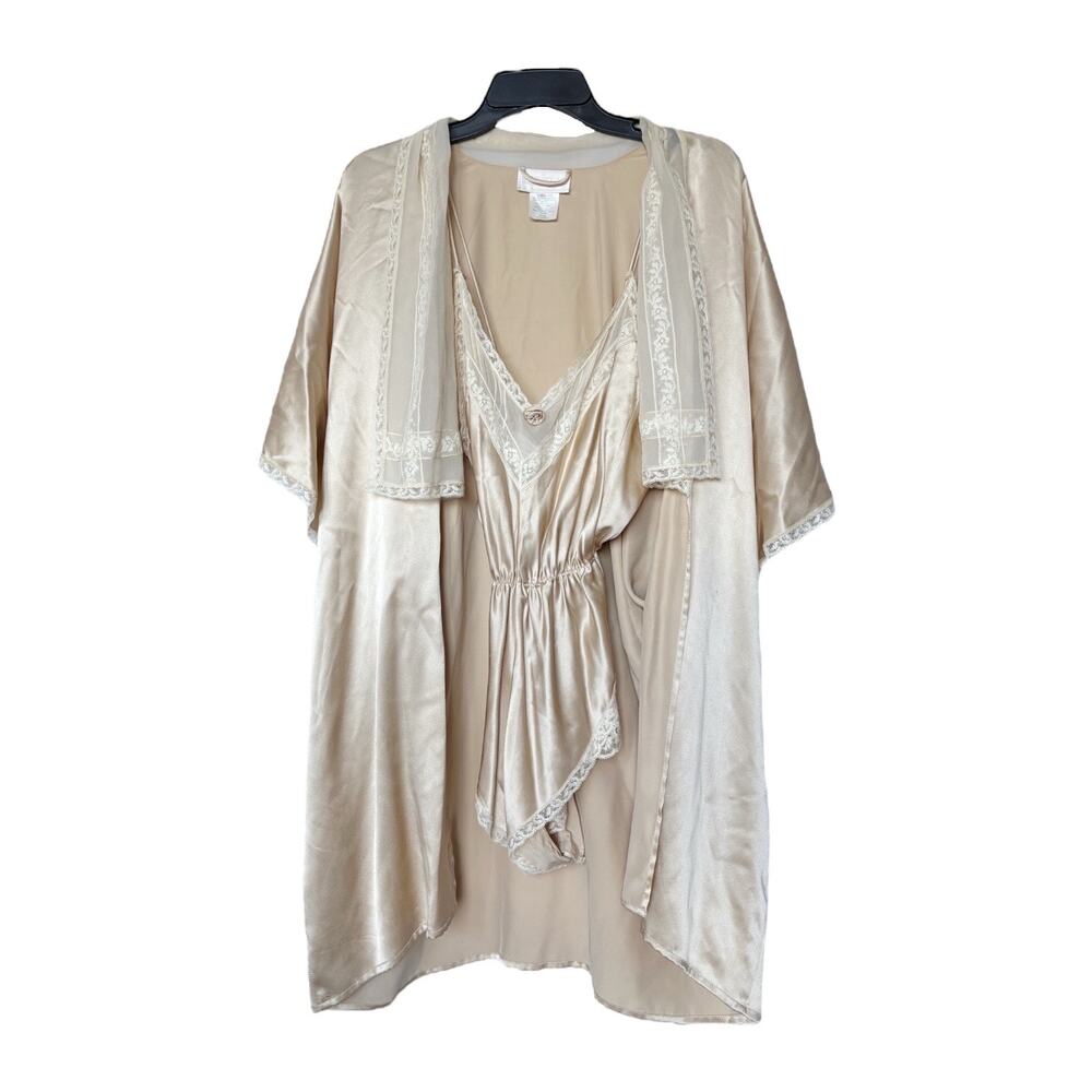Christine‎ and Company Vintage 100% Silk Nightie and Robe Set